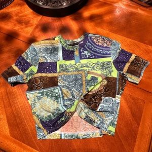 Versace Baroque Patchwork Top / T-Shirt. Brand New.